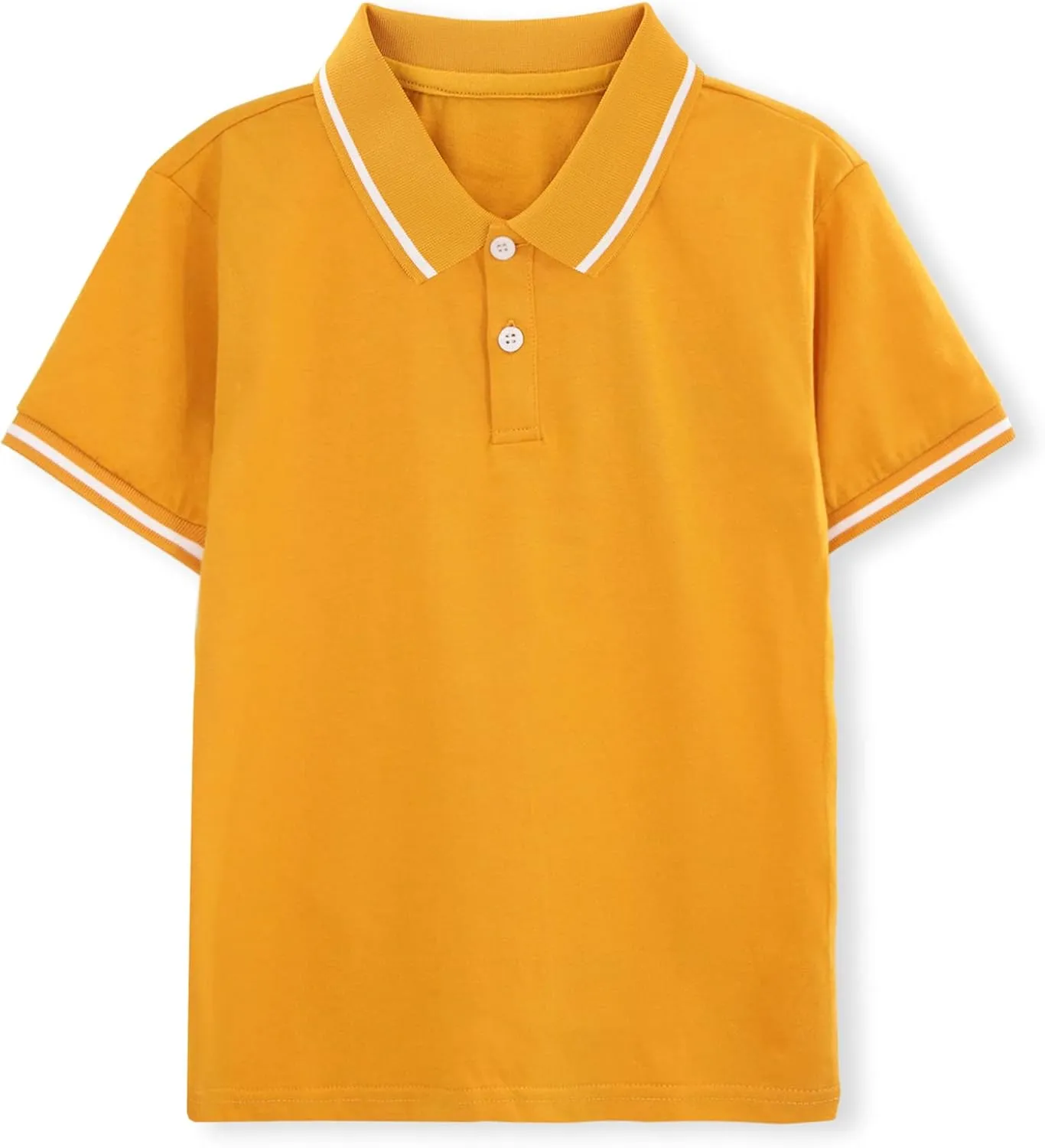 ACESTAR Boys Short Sleeve Polo Shirt Kids Plain School Uniform Polo Shirt for Boys and Girls 4-12 Years