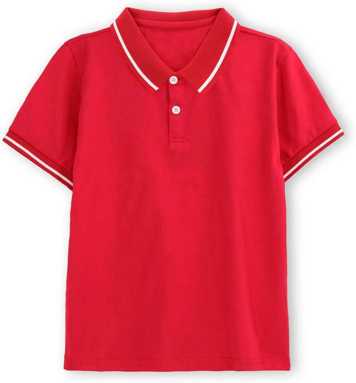ACESTAR Boys Short Sleeve Polo Shirt Kids Plain School Uniform Polo Shirt for Boys and Girls 4-12 Years