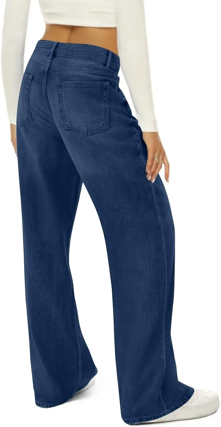 Baggy Jeans Women Long Wide Leg Dressy Casual Baggy Jeans Y2K Trendy Summer Women's Lounge Pants Pockets