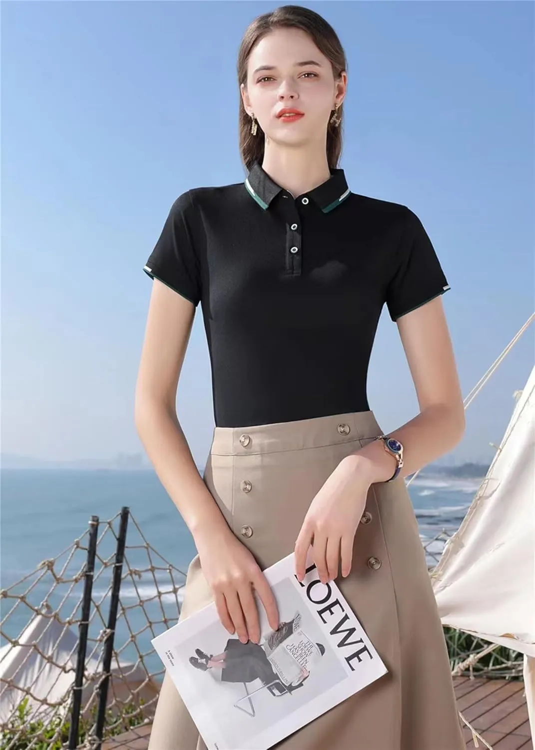 Custom Polo Shirt for Men Women Design Your Own Personalized Golf Tee Work Shirt