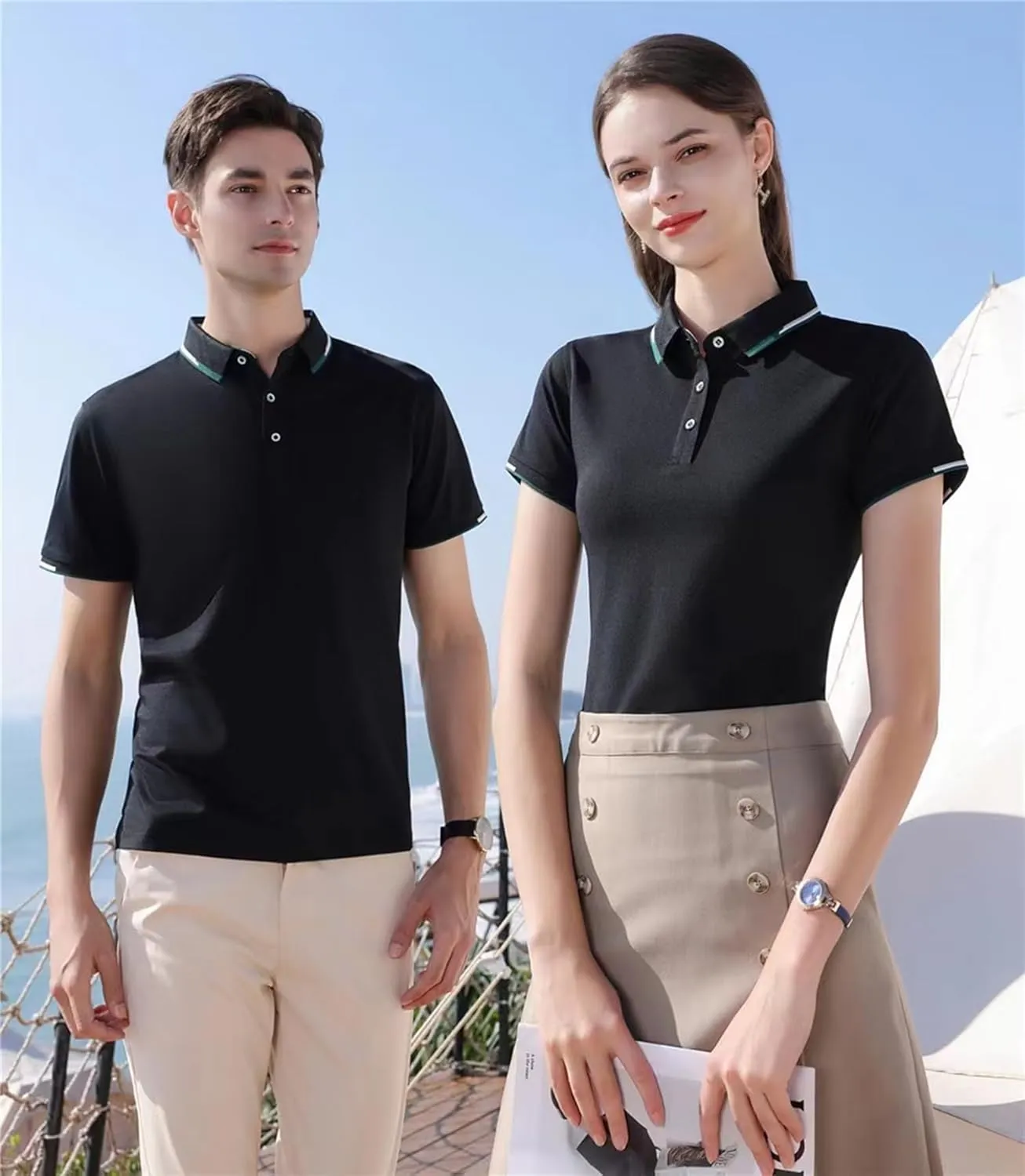 Custom Polo Shirt for Men Women Design Your Own Personalized Golf Tee Work Shirt