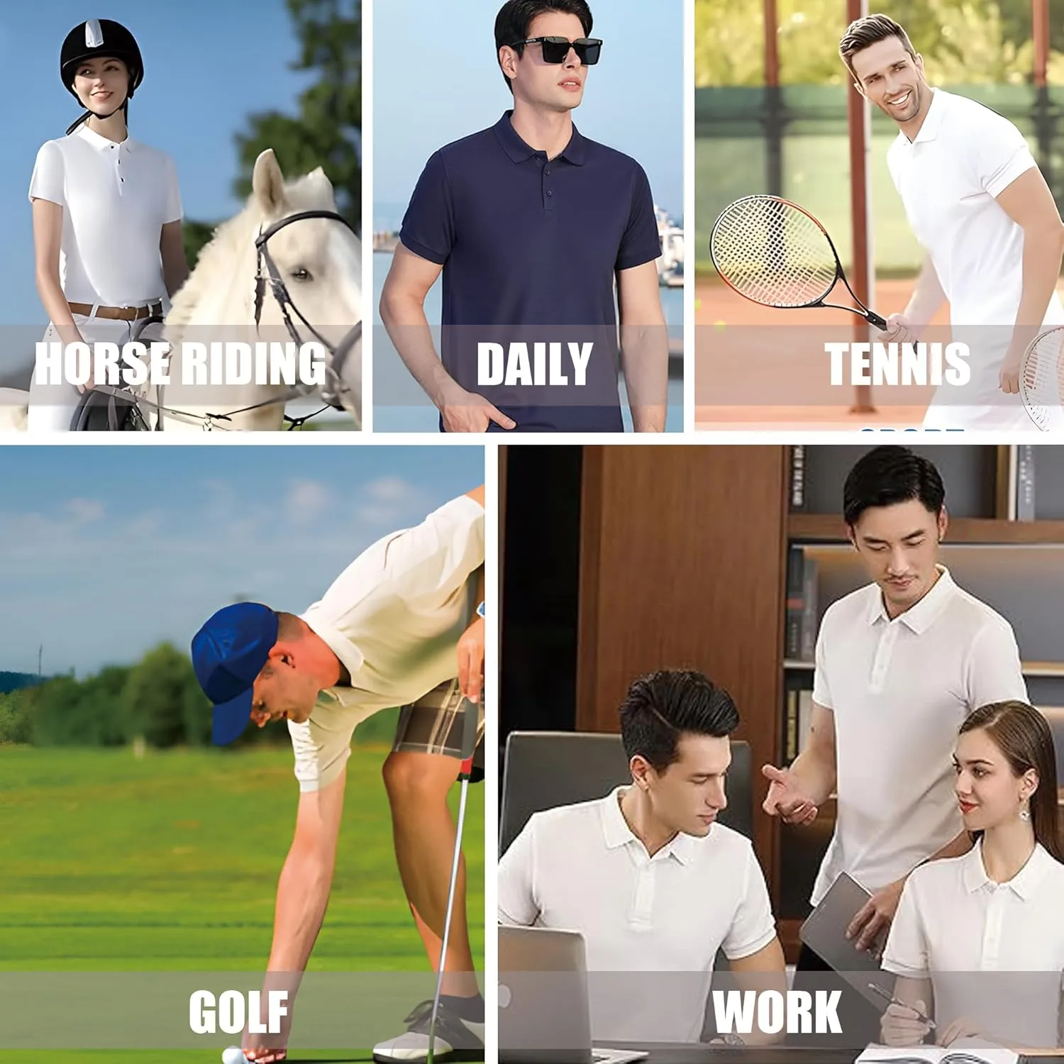 Custom Polo Shirt for Men Women Design Your Own Personalized Golf Tee Work Shirt