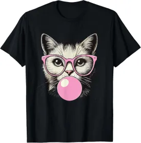 Cute Cat Shirt for Women Funny Cat Lovers T-Shirt