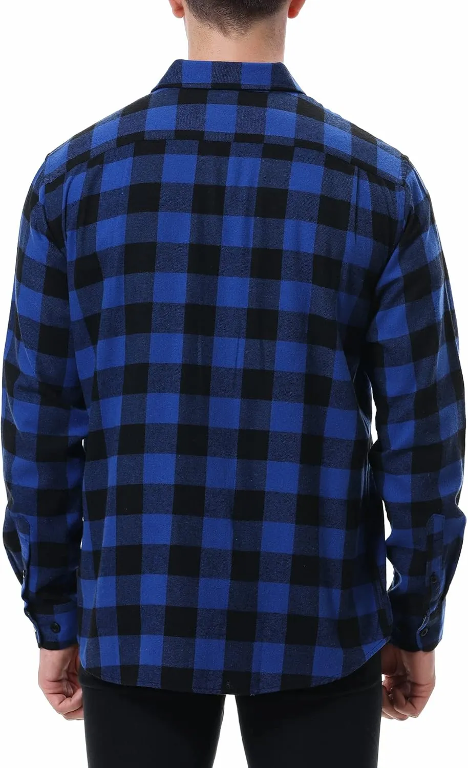 Esabel.C Mens Flannel Shirt Regular Fit Long Sleeve,Casual Button Down Plaid Flannel Shirt for Men