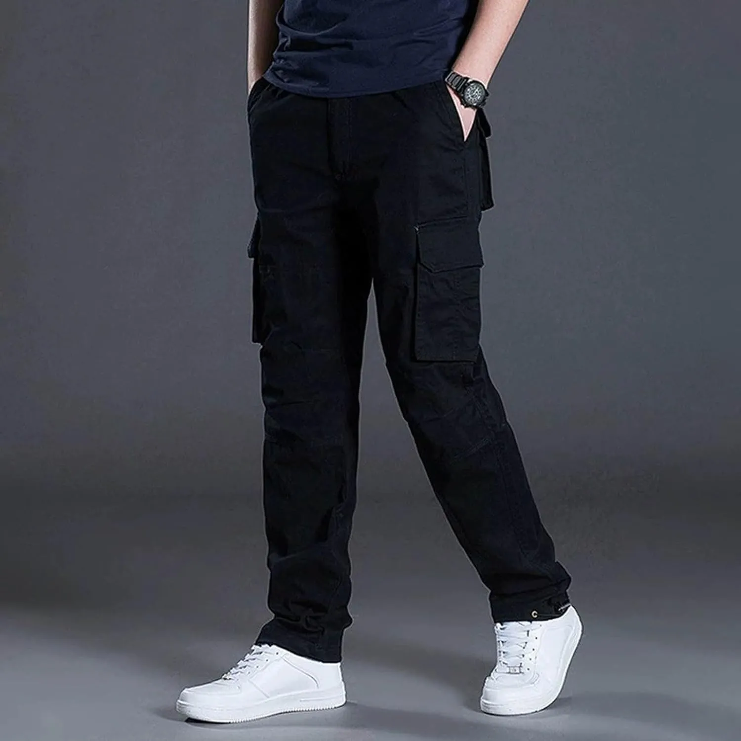 Fxbar Men's Cargo Pants Casual Outdoor Hiking Pants for Men Athletic Joggers Sweatpants Relaxed Fit Stretch Work Pants