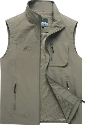 Hixiaohe Men's Casual Lightweight Outdoor Vest Work Fish Photo Travel Vest Hixiaohe Men's Casual Lightweight Outdoor Vest Work Fish Photo Travel Vest