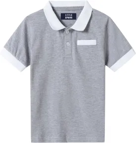 LittleSpring Boys Girls Polo Shirt School Uniform Short Sleeve Pique Polo T Shirt for Kids