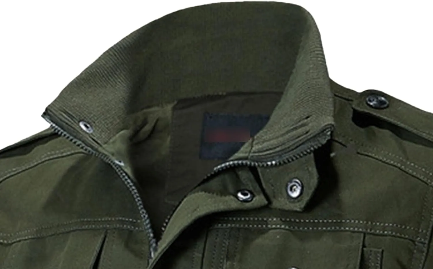 Men's Casual Cotton Military Jacket Lightweight Full Zip Jacket Field Windbreaker Bomber Jackets Cargo Coat