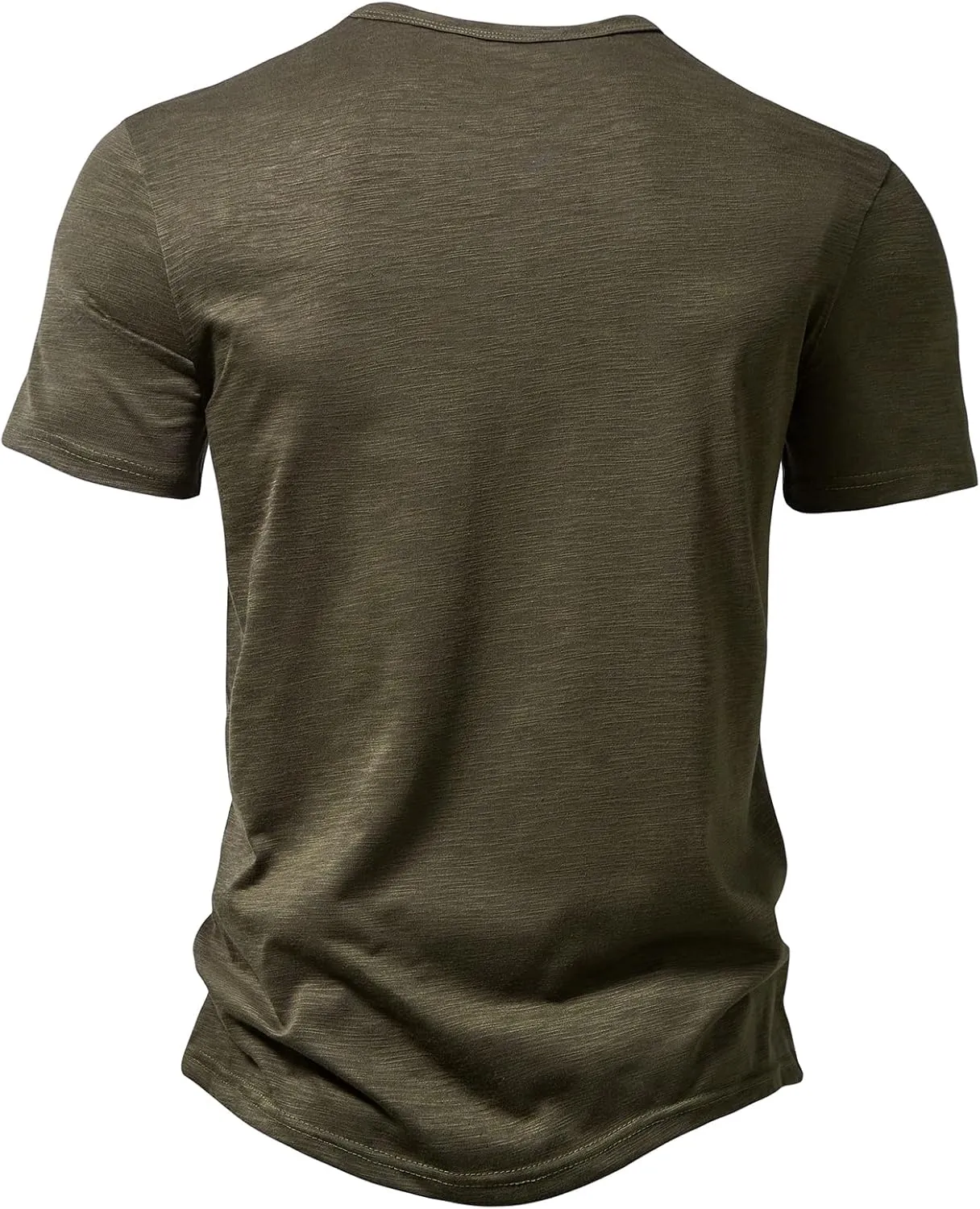 Men's Short Sleeve Henley Shirt Casual Stretchy Slim Fit T Shirt