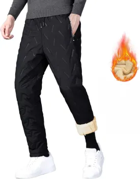 Mens Warm Fleece Sweatpants Winter Joggers Pants Sherpa Lined Athletic Sweatpants with Zipper Pockets Mens Warm Fleece Sweatpants Winter Joggers Pants Sherpa Lined Athletic Sweatpants with Zipper Pockets