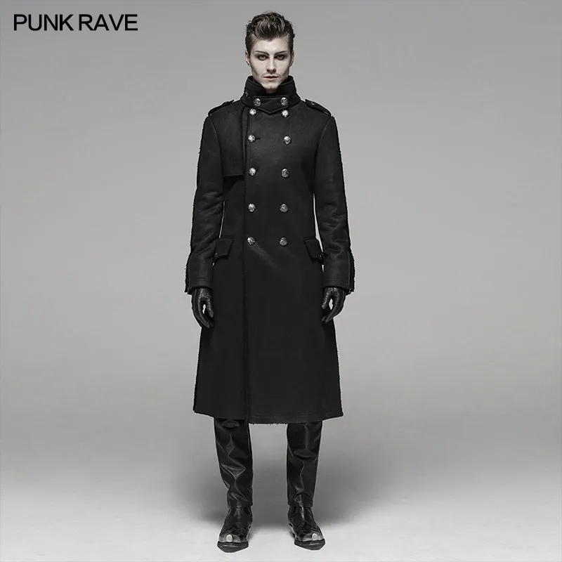 Military Style Medium Length Coat