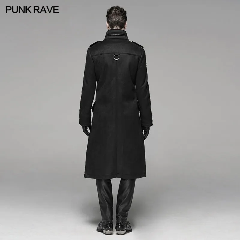 Military Style Medium Length Coat