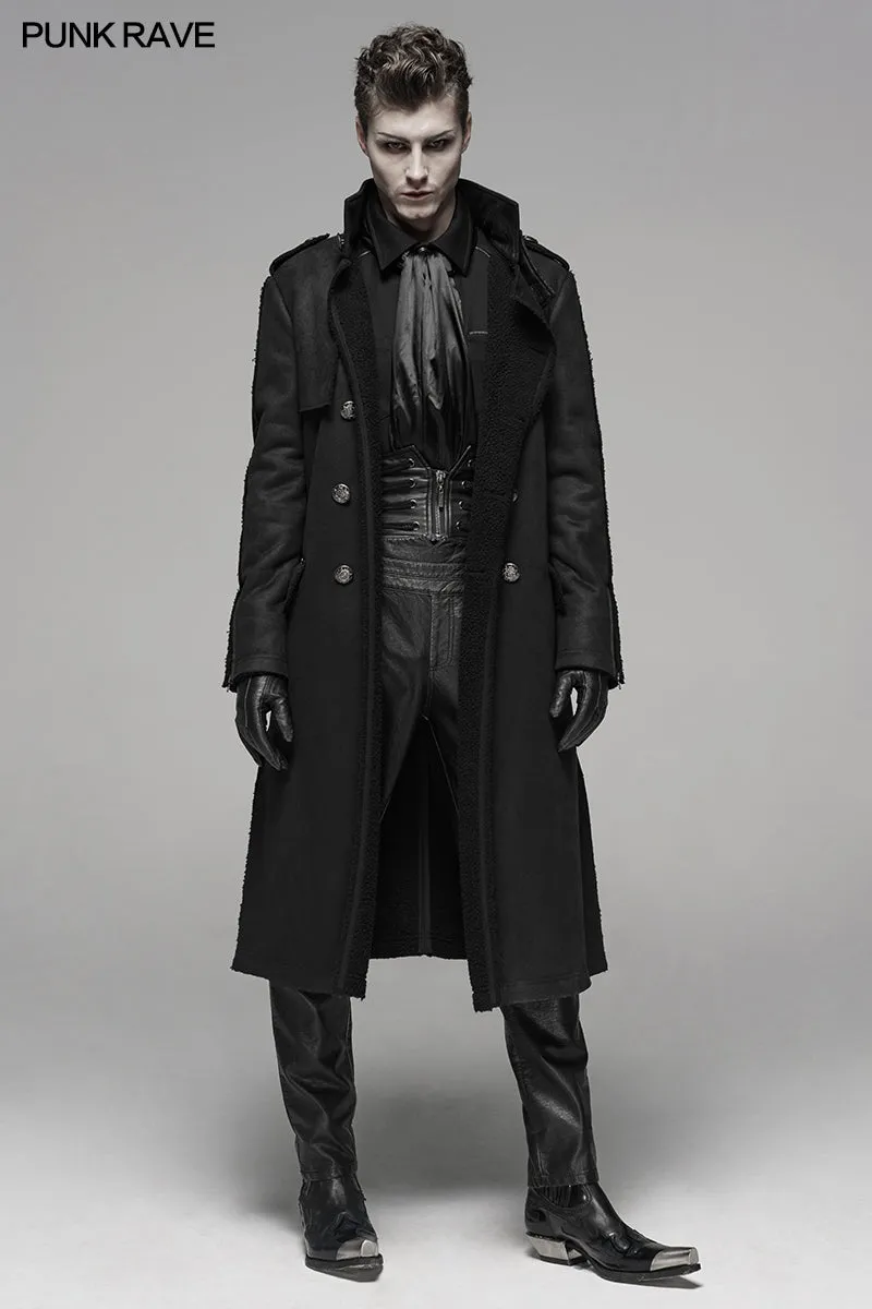 Military Style Medium Length Coat