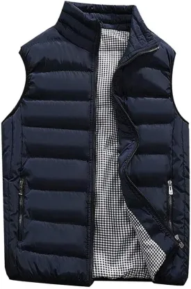 SSDXY Men's Padded Cotton Blend Autumn Winter Warm Vest Coat Tops Jacket Casual Loose Sleeveless Solid Slim Warm Outwear SSDXY Men's Padded Cotton Blend Autumn Winter Warm Vest Coat Tops Jacket Casual Loose Sleeveless Solid Slim Warm Outwear