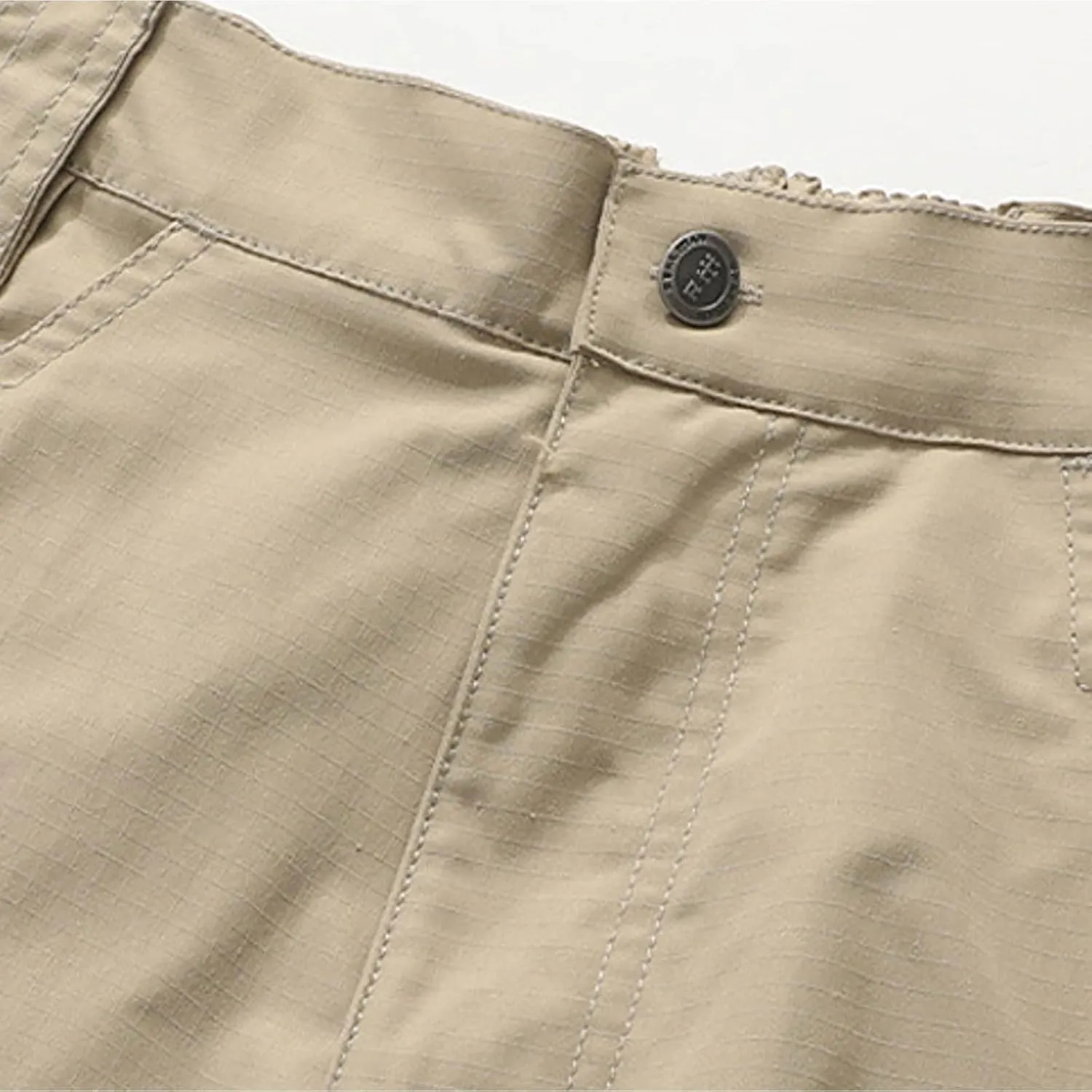 SUWBMHWE Men's Waterproof Hiking Cargo Pants UPF 50  & Bug Resistant Lightweight Ripstop Olive Drab & Taupe