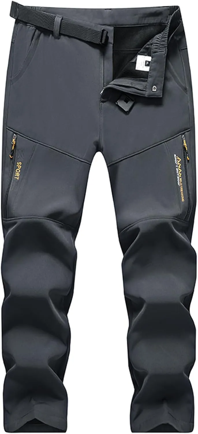 Winter Pant for Men Sherpa Lined Thermal Warm Pants Outdoor Sports Hiking Trousers Lounge Baggy Joggers