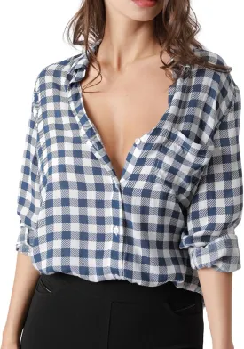 Womens Button Down Shirt Long Sleeve Button Up Shirt Ladies Work Blouses Loose Fit Tops