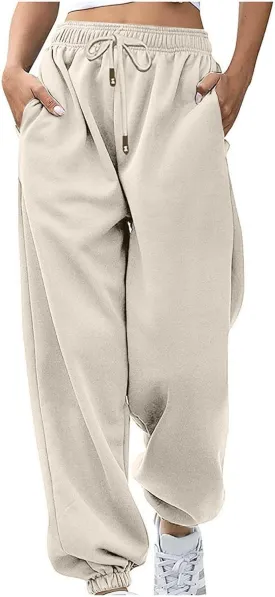 Womens Sweatpants 2024,High Waisted Baggy Sweatpants Joggers Sport Active Workout Jogger Pants with Pockets Trousers